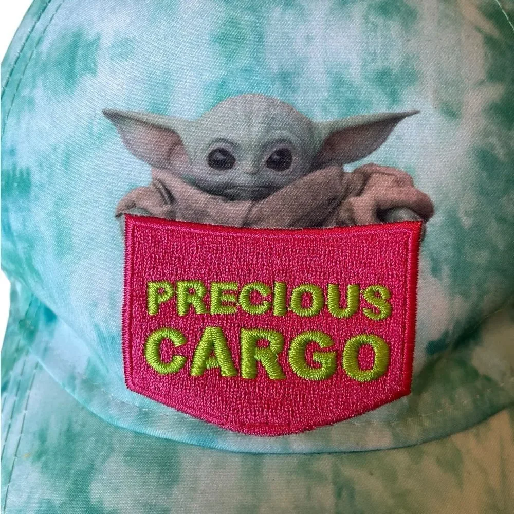 Baby Yoda Youth Hat Star Wars Precious Cargo Cap Kids Green Tie Dye One Size
